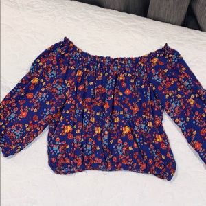 FOREVER 21 Floral off the shoulder top